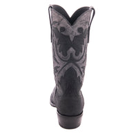Men's 12" Black Elephant Goat Cowboy Boots with Mini Vibram Sole