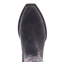 Men's 12" Black Elephant Goat Cowboy Boots with Mini Vibram Sole