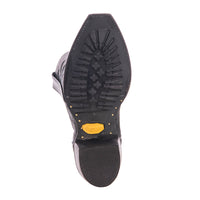 Men's 12" Black Elephant Goat Cowboy Boots with Mini Vibram Sole