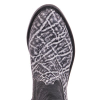 Men's 17" Black and White Elephant Boot with Mini Vibram Sole