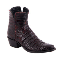Ladies Short Black Cherry Caiman Boot