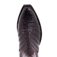 Ladies Short Black Cherry Caiman Boot