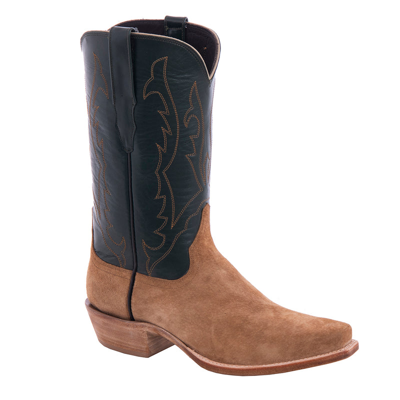 Men's 12" Dunn Boar Green Velvet Cowboy Boot