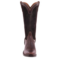 Ladies 13" Mocha Bison Chocolate Roughout Cowboy Boot