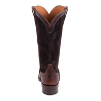 Ladies 13" Mocha Bison Chocolate Roughout Cowboy Boot