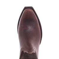 Ladies 13" Mocha Bison Chocolate Roughout Cowboy Boot