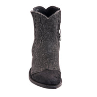 Ladies Grey Elephant Black Break Goat Buckstitch Short Boot