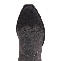 Ladies Grey Elephant Black Break Goat Buckstitch Short Boot