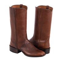 Ladies 12" Bourbon Bison Covered Side Seam Cowboy Boot