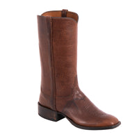 Ladies 12" Bourbon Bison Covered Side Seam Cowboy Boot