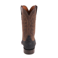 Men's 12" Black Elephant and Goat Roper Boot