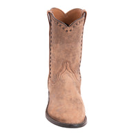 Men's 10" Brown Bomber Boots with Buckstitch