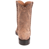 Men's 10" Brown Bomber Boots with Buckstitch