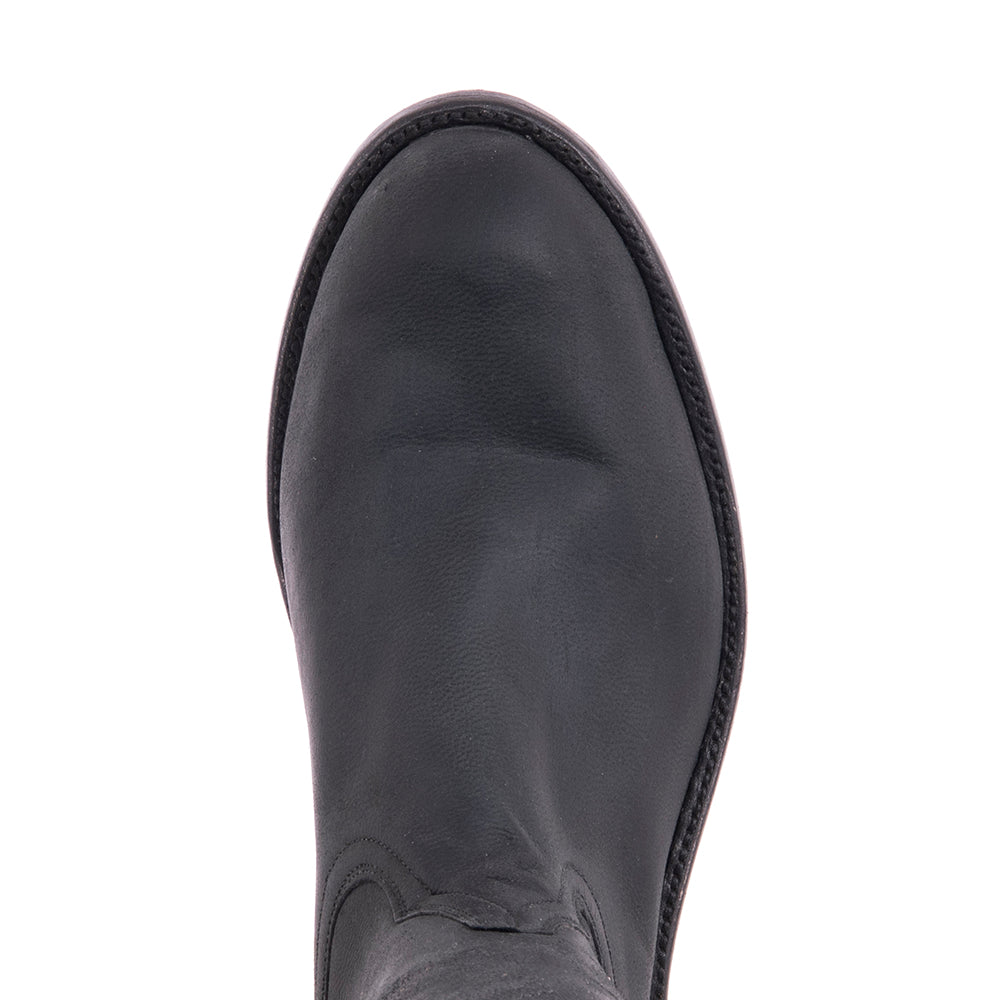 Men's 10" Black Mad Dog Wrangler Roper Boot