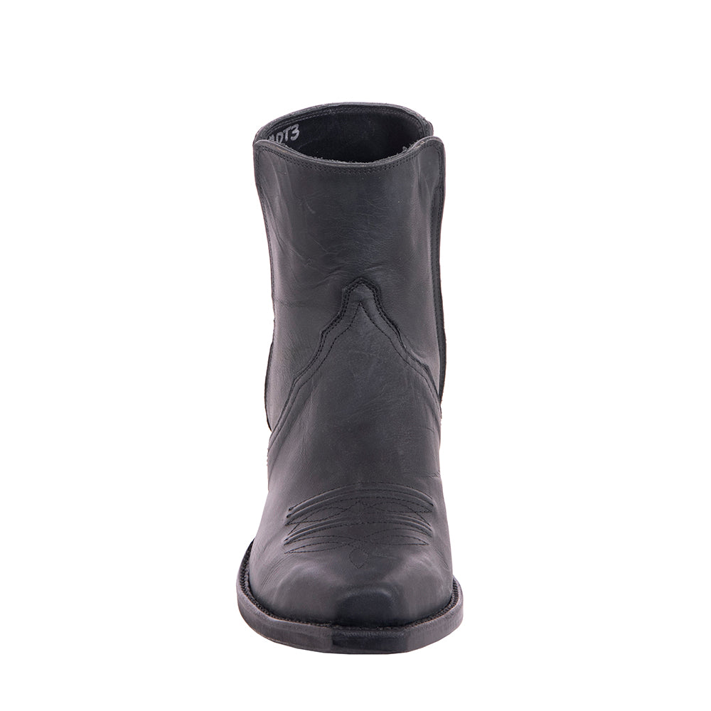 Men's Short Zip Black Mad Dog Goat with Toe Bug