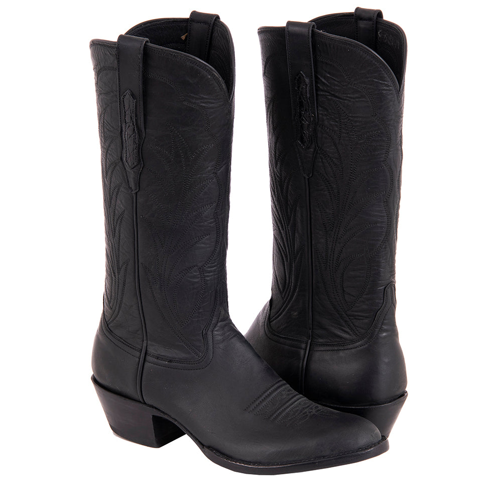 Ladies' Black Mad Dog Winn Stitch with Toe Bug Cowboy Boot