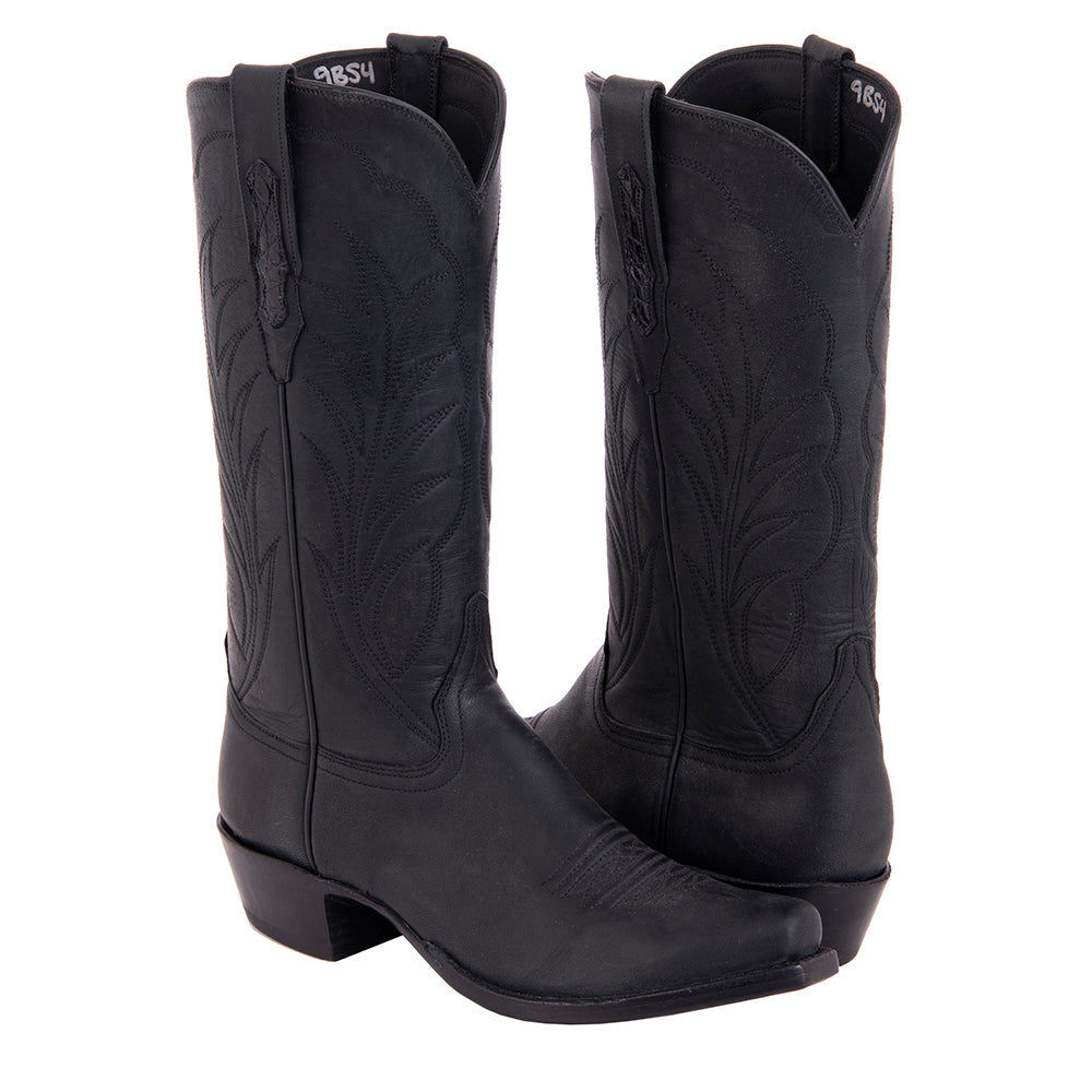 Ladies 13" Black Mad Dog Winn Cowboy Boot