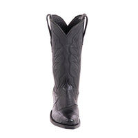 Ladies' 12" Black Alligator Aniline Cowboy Boot