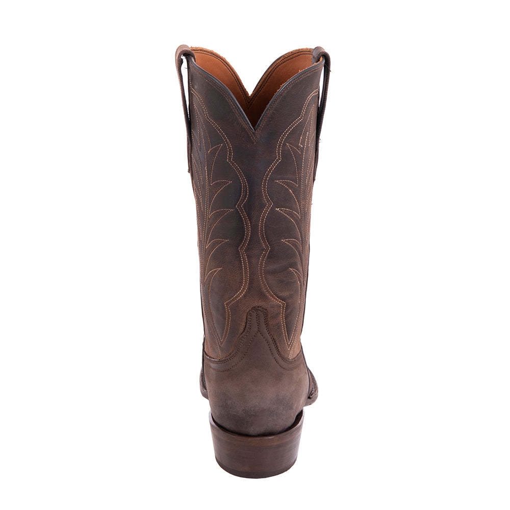 Men's 12" Chocolate/Tobac Goat Cowboy Boot