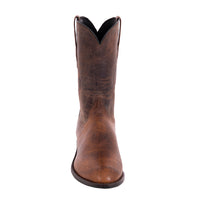 Men's 12" Saddle Bison Canella Goat Roper Boots Mini Vibram Sole