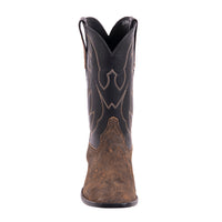 Men's 12" Tan Giraffe and Black Aniline Crown Cowboy Boot