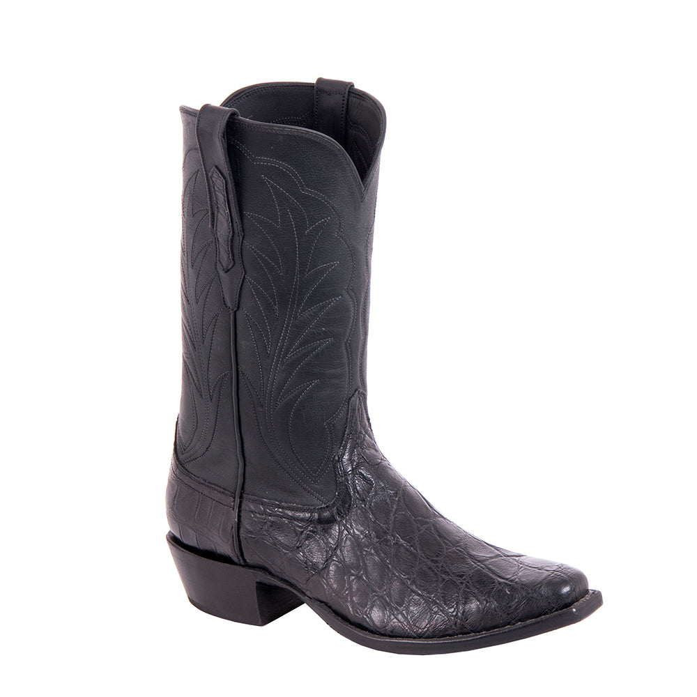 Men's 12" Black Gator and Mad Dog Cowboy Boot