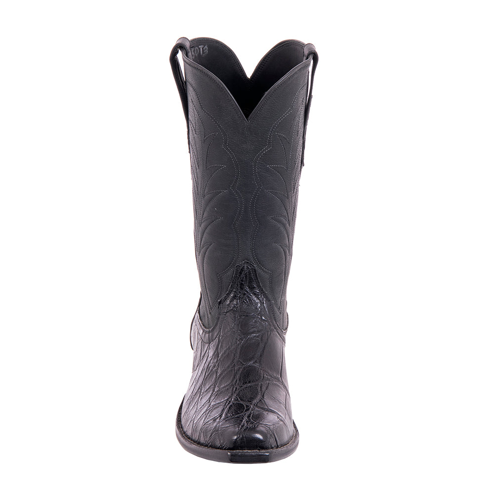 Men's 12" Black Gator and Mad Dog Cowboy Boot