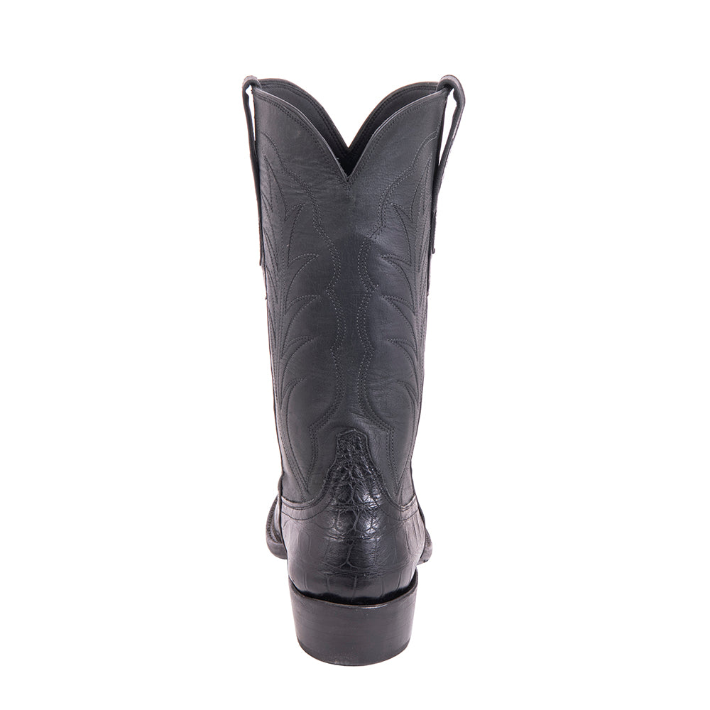 Men's 12" Black Gator and Mad Dog Cowboy Boot