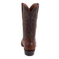 Men's 12" Bourbon Bison Tobac Goat Cowboy Boot with Mini Vibram Soles