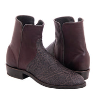 Men's Chocolate Elephant Burgundy Aniline Short Boots