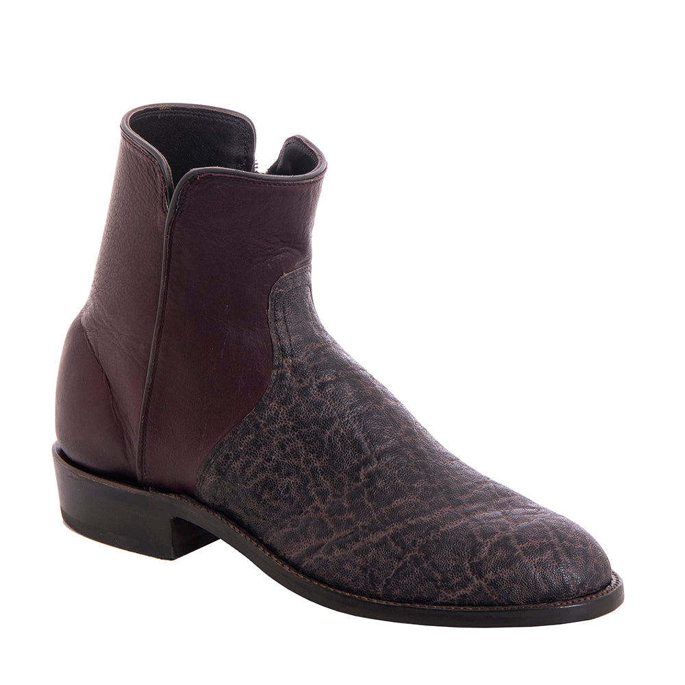 Men's Chocolate Elephant Burgundy Aniline Short Boots