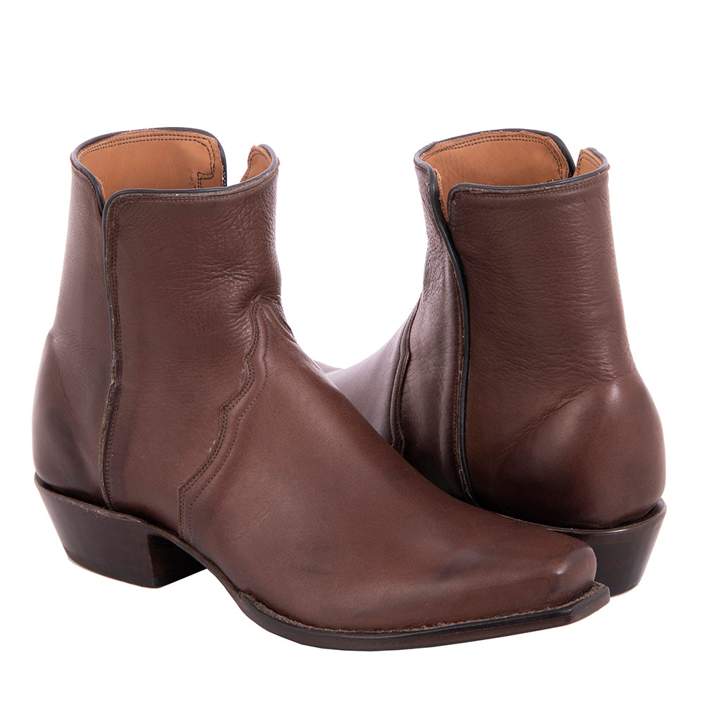 Men's Short Brown Aniline Cowboy Boot