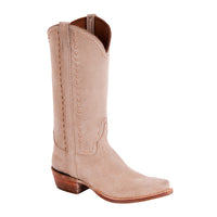 Ladies 13" Tan Roughout Buckstitch Cowboy Boots