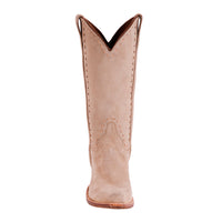 Ladies 13" Tan Roughout Buckstitch Cowboy Boots