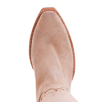 Ladies 13" Tan Roughout Buckstitch Cowboy Boots