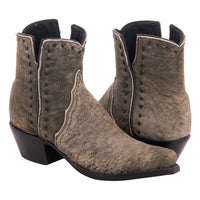 Ladies Green Break Goat Buckstitched Short Boots