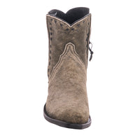 Ladies Green Break Goat Buckstitched Short Boots