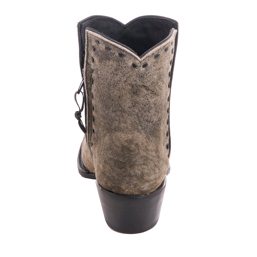 Ladies Green Break Goat Buckstitched Short Boots