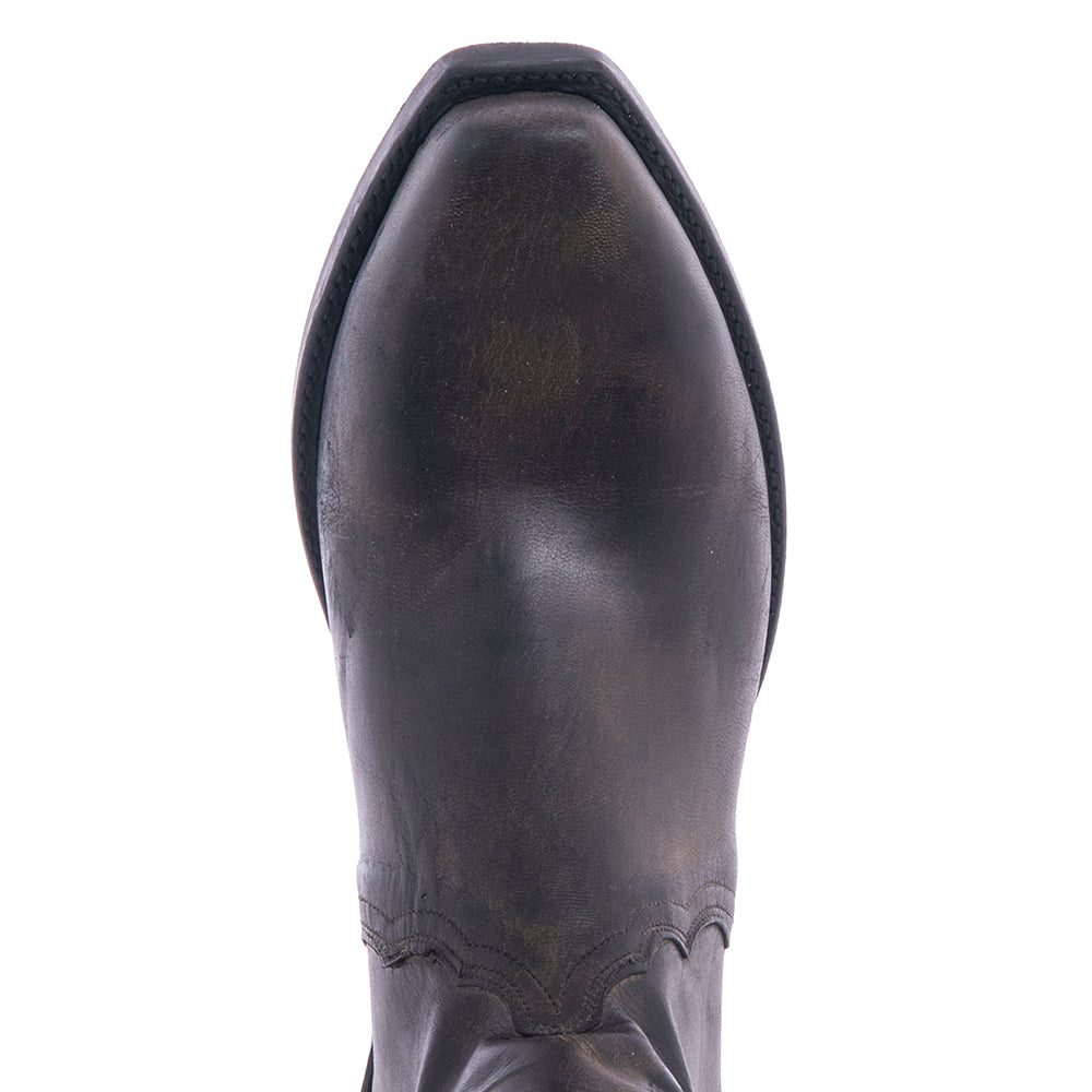 Men's Short Grey Goat Boot with Mini Vibram Sole