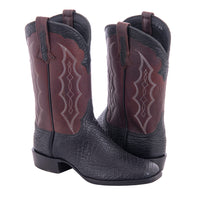 Men's 12" Black Shark Cognac Gaucho Cowboy Boot