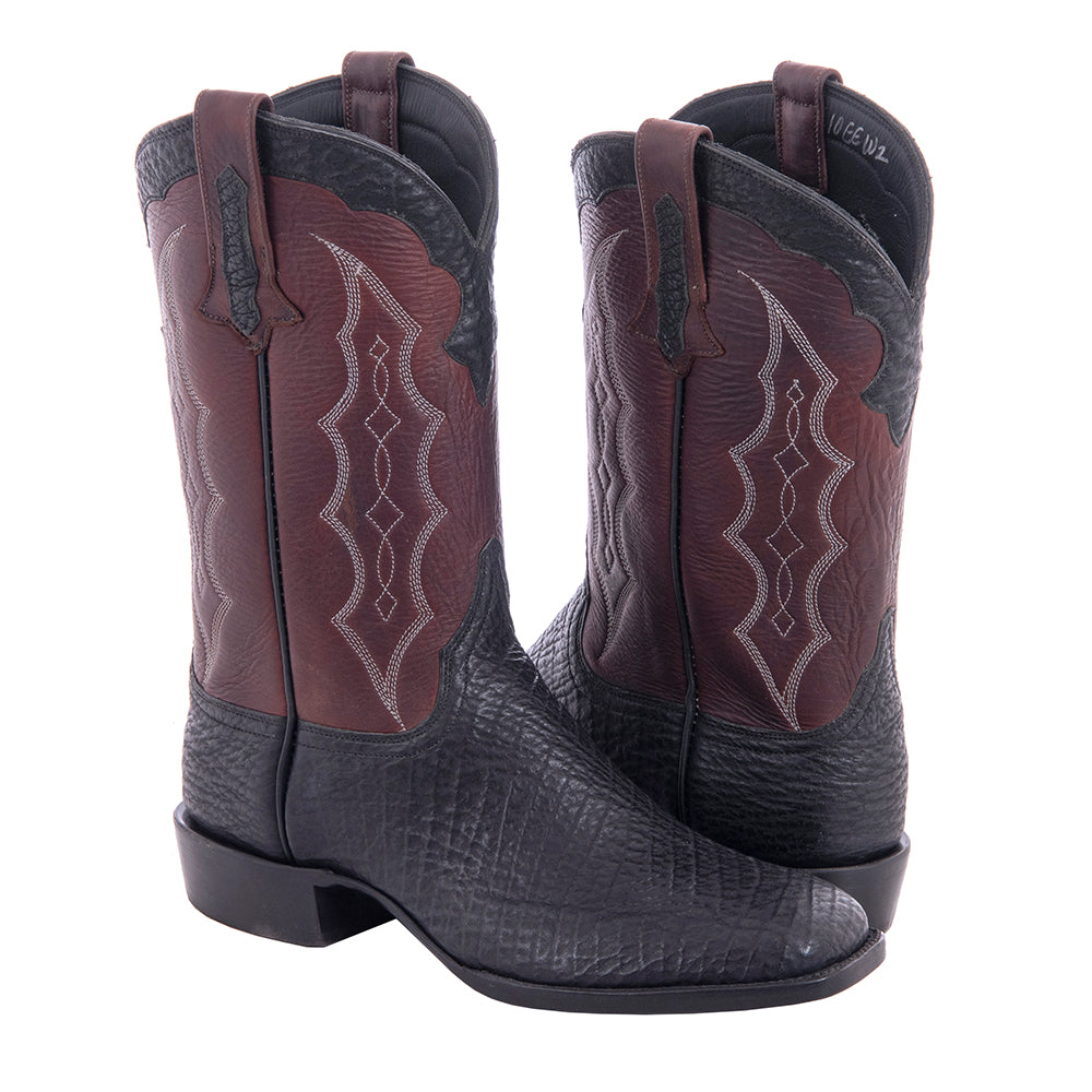 Men's 12" Black Shark Cognac Gaucho Cowboy Boot