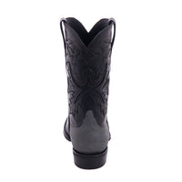Men's 12" Grey Elephant Black Aniline Chocolate Aniline Fern Inlay with Mini Vibram Sole