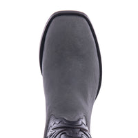 Men's 12" Grey Elephant Black Aniline Chocolate Aniline Fern Inlay with Mini Vibram Sole