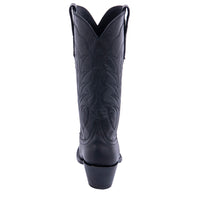 Ladies 13" Black Aniline Winn Cowboy Boot