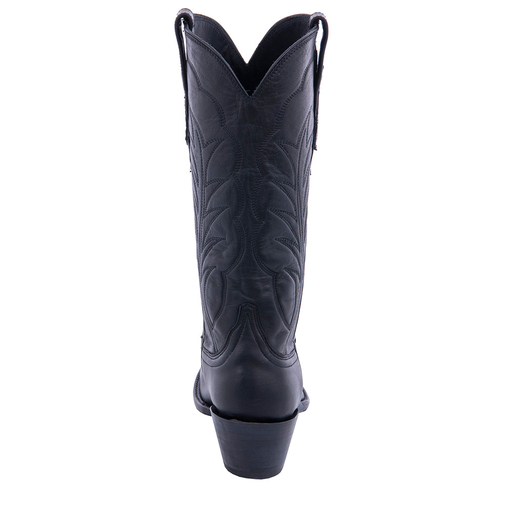 Ladies 13" Black Aniline Winn Cowboy Boot