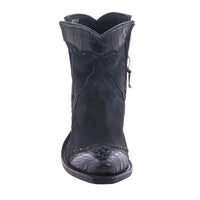 Ladies Short Black Break Goat with Black Nile Details and Full Buckstitch Boot