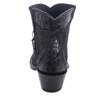 Ladies Short Black Break Goat with Black Nile Details and Full Buckstitch Boot