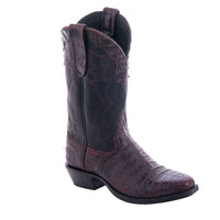 Men's 12" Black Cherry Caiman Black Aniline Georgia Pete Cowboy Boot