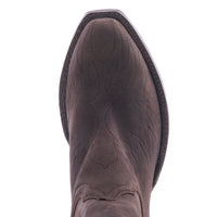 Ladies 17" Chocolate Nubuck Covered Side Seam 1/2 Buckstitch Cowboy Boot