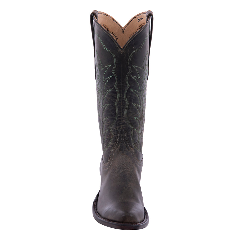 Ladies Olive Mad Dog Winn Stitch Cowboy Boot